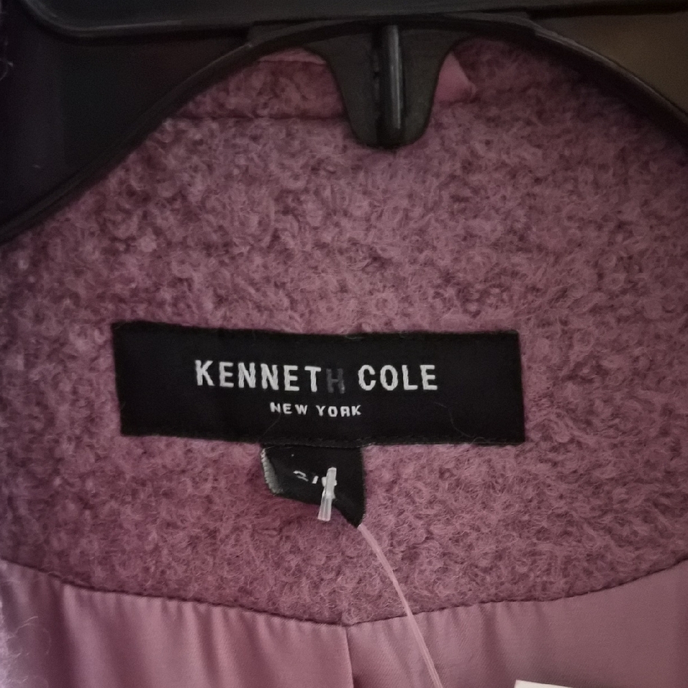 NWT Kenneth Cole Lavender Double-Breasted Pea Coat PTP 20" LENTH 42" - Picture 6 of 7
